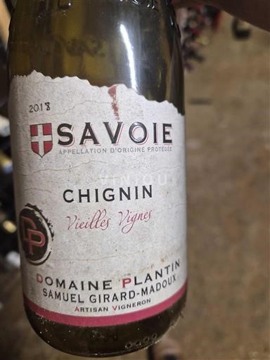 Savoie và Bugey Chignin Domaine Plantin Vieilles Vignes 2018
