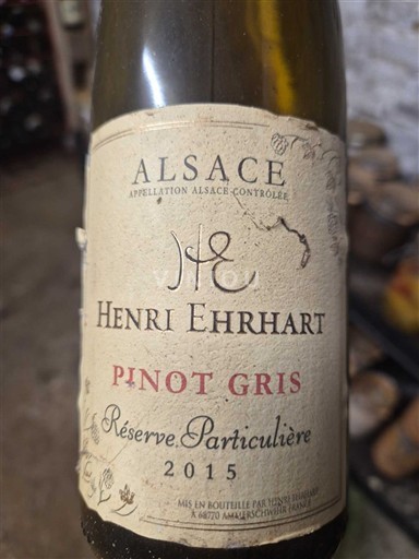 Alsace Henri Ehrhart Réserve Particulière 2015