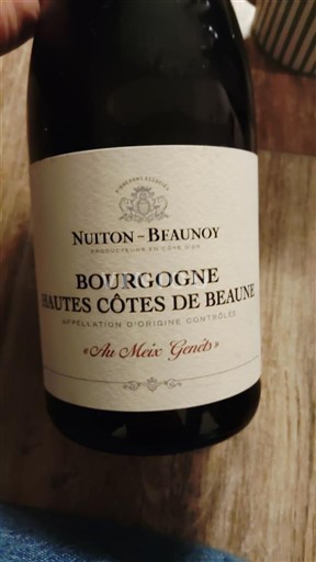 Burgundy Hautes-Côtes de Beaune Nuiton-Beaunoy Aux Meix Genets 2020