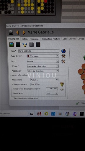 Roussillon Côtes-du-Roussillon Marie Gabrielle 2011