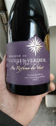 Linguadoca Minervois Domaine Cazeilles-Verdier Au Rythme du Vent 2017