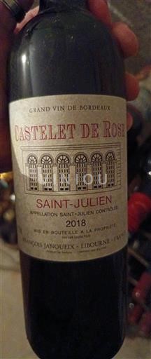 Bordeaux Saint-Julien Castelet de Rose 2018