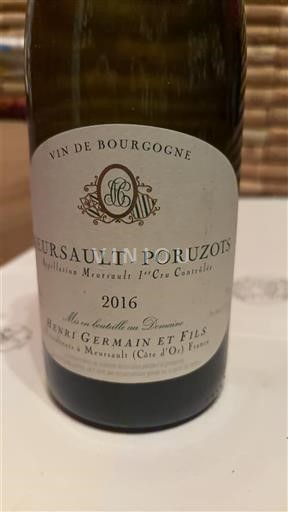 Borgonha Não especificado Premier Cru Henri Germain et Fils Meursault-Poruzots 2016