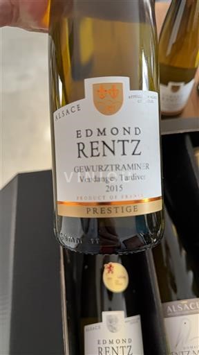 Alsacia No especificado Vendanges Tardives Edmond Rentz Prestige 2015