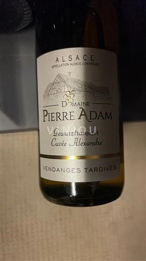 Alsace Vendanges Tardives Domaine Pierre Adam Alexandre 2020
