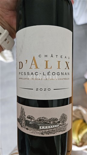 Bordeaux Pessac-Léognan Château Alix 2020