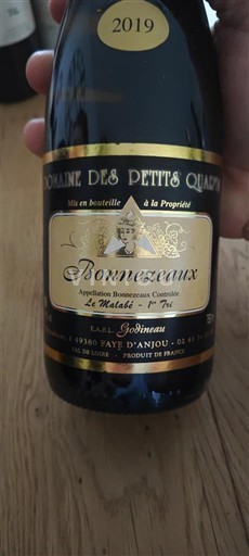 Viner Blanc liquoreux Le Malabé 1er Trie Domaine S Petits Quarts 2019 Frankrike Loiredalen Bonnezeaux AOC