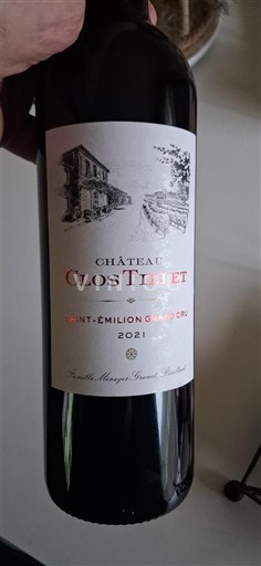 Bordeaux Saint-Émilion Grand Cru Grand Cru Château Clos Tillet 2021