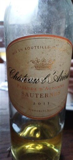 Bordeaux Sauternes Château Arche Prélude d'Automne 2015