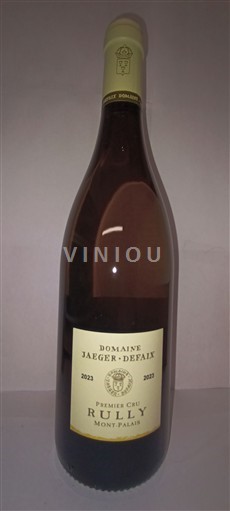 Bourgondië Rully Premier Cru Domaine Jaeger-Defaix Mont Palais 2023