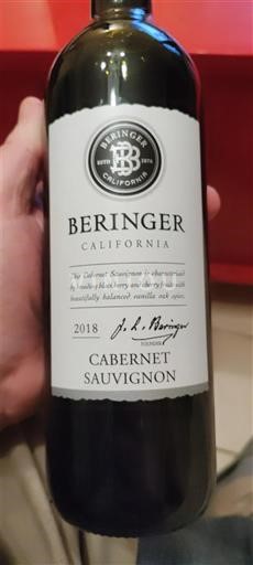 AVA californiennes Beringer 2018