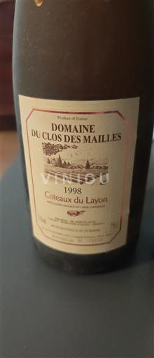 Loire Valley Coteaux du Layon Domaine Clos des Mailles 1998