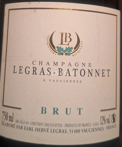 Champagne Legras-Batonnet Icke årgångsbetecknad
