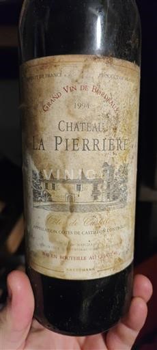 Bordeaux Không được chỉ định Château La Pierrière 1994