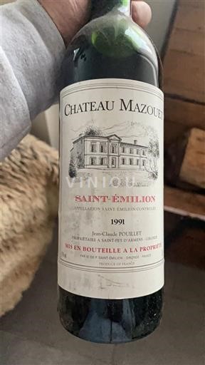 Bordeaux Saint-Émilion Château Mazouet 1991