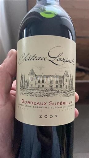Bordeaux Bordeaux Supérieur Château Lansade 2007