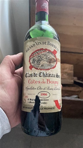 Bordeaux Côtes-de-bourg Château Clos de Château Sec 1990