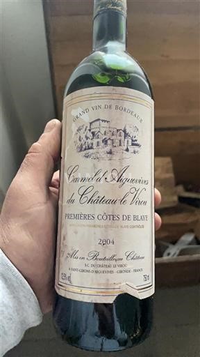 Bordeaux Côtes-de-blaye Château Le Virou Carmel d aiguerives 2004
