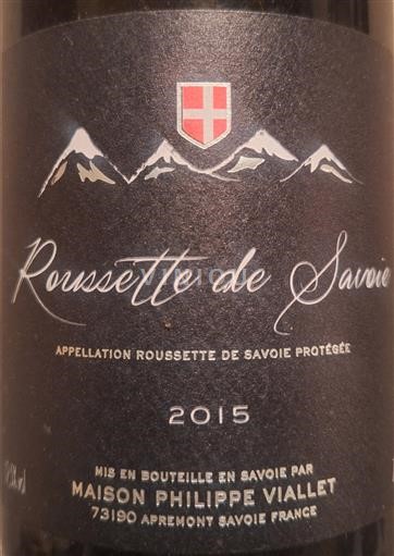 Savoie og Bugey Roussette de Savoie Maison Philippe Viallet 2015