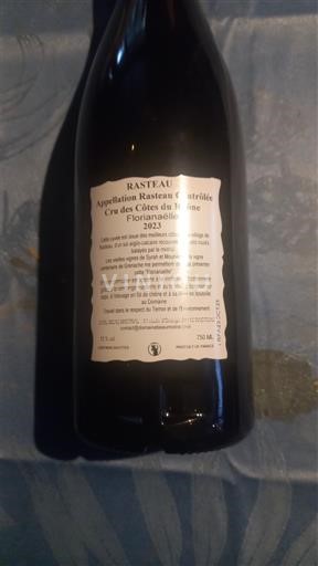 Thung lũng Rhône Rasteau Domaine Beau Mistral Florianaëlle 2023