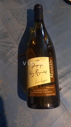 Thung lũng sông Loire Reuilly Domaine Valéry Renaudat Les Lignis 2010