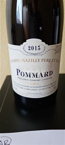Bourgogne Pommard Domaine Mazilly Père et Fils 2015