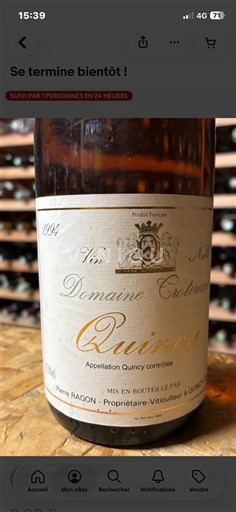 Thung lũng sông Loire Quincy Domaine Crochet 1994