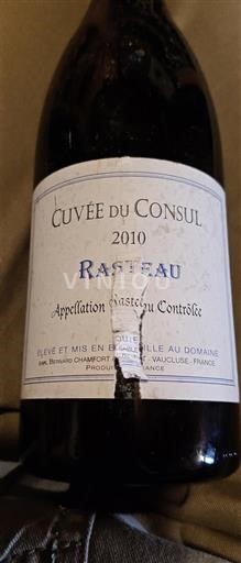 Thung lũng Rhône Rasteau Domaine Bruno Chambon du Consul 2010