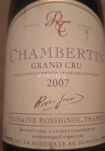Borgogna Chambertin Grand Cru Domaine Rossignol-Trapet 2007