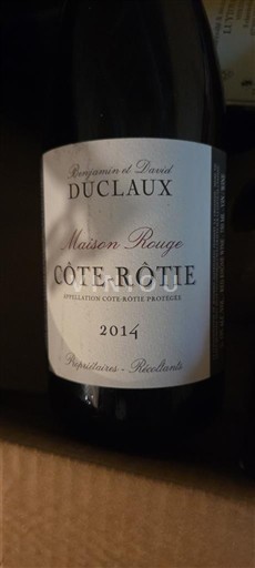 Valle del Ródano Côte-rôtie Duclaux Maison Rouge 2014