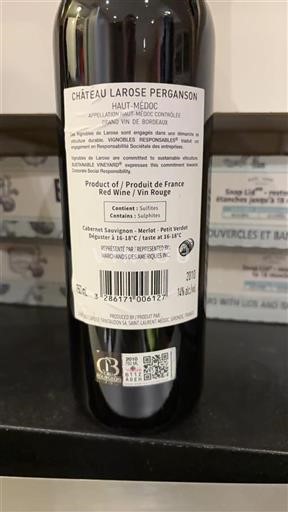 Bordéus Haut-Médoc Château Larose Perganson 2010