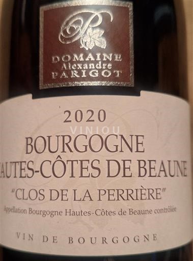 Bourgogne Hautes Côtes de beaune Domaine Clos de la Perrière 2020