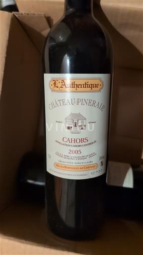 Sydväst Cahors Château Pineraie L'Authentique 2005