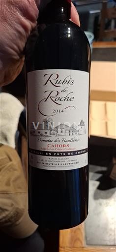 Vin Rouge sec Rubis de Roche Domaine Des Boulbènes 2014 France Sud-Ouest Cahors AOC