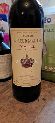 Bordéus Pomerol Château La Fleur Maillet 2003