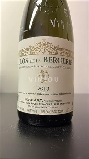 Thung lũng sông Loire Savennières-roche-aux-moines Château La Roche-aux-Moines Clos de la Bergerie 2013