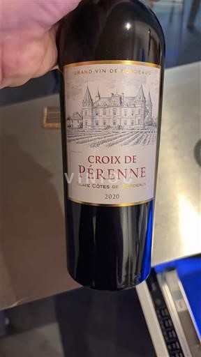 Vina Rouge sec Croix de Pérenne 2020 Francija Bordeaux Blaye-côtes-de-bordeaux AOC