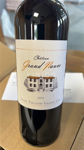 Bordoja Saint-Émilion Grand Cru Grand Cru Château Grand Nauve 2021
