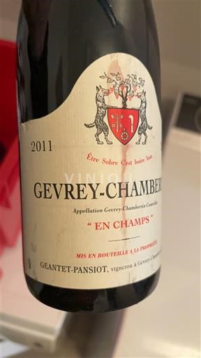 Bourgogne Gevrey-chambertin Geantet-Pansiot En Champs 2011