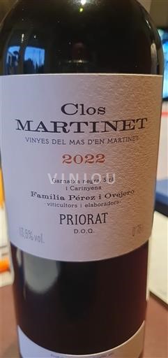 Katalonja Priorat Clos Martinet 2022