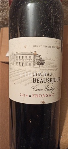 Bordeaux Fronsac Château Beauséjour Prestige 2014