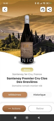 Bourgogne Santenay Premier Cru Domaine Romain Moniot-Nié Clos des Gravières 2023