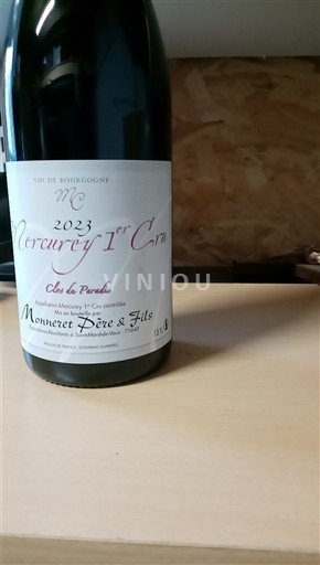 Borgogna Mercurey Premier Cru Monnier Père & Fils Clos du Paradis 2023