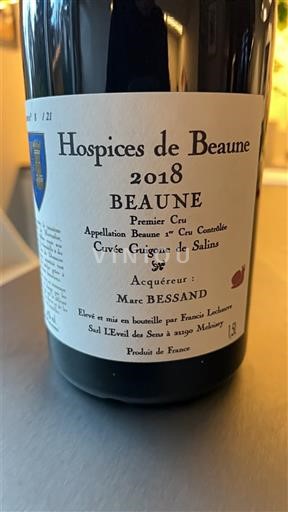 Burgundija Beaune Premier Cru Hospices de Beaune Guigone de Salins 2018