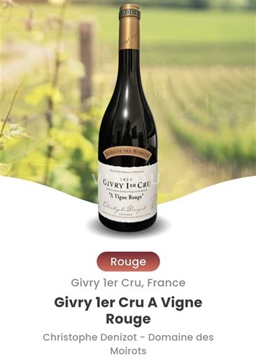 Burgundy Givry Premier Cru Domaine S Moirots A Vigne Rouge 2023