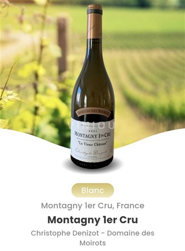 Бургундія Монтаньї Premier Cru Domaine S Moirots Le Vieux Château 2023