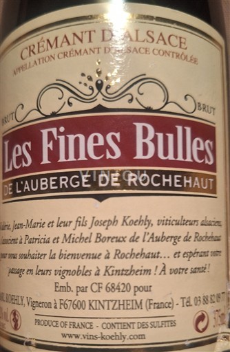 Alsace Crémant d'Alsace Fines Bulles Non-Vintage