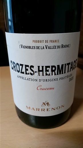 Thung lũng Rhône Crozes-hermitage Marrenon Crucem 2020