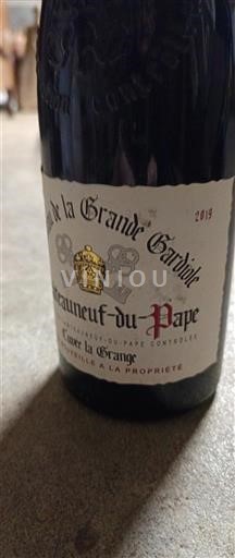 Vallée du Rhône Châteauneuf-du-pape Domaine La Grande Gardiole la Grange 2019