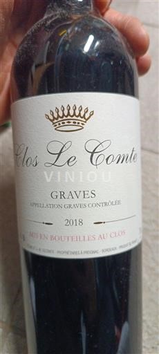 Bordeaux Graves Clos Le Comte 2018